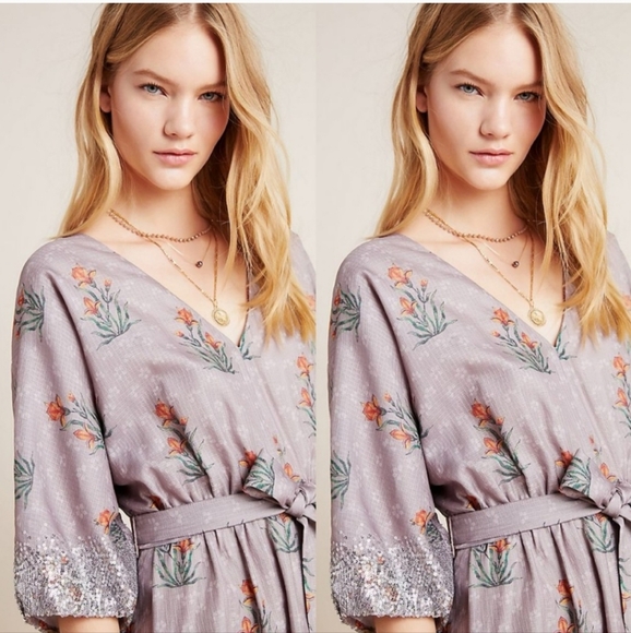 Anthropologie Sachin and babi Isolde floral sequin maxi dress - Picture 6 of 6